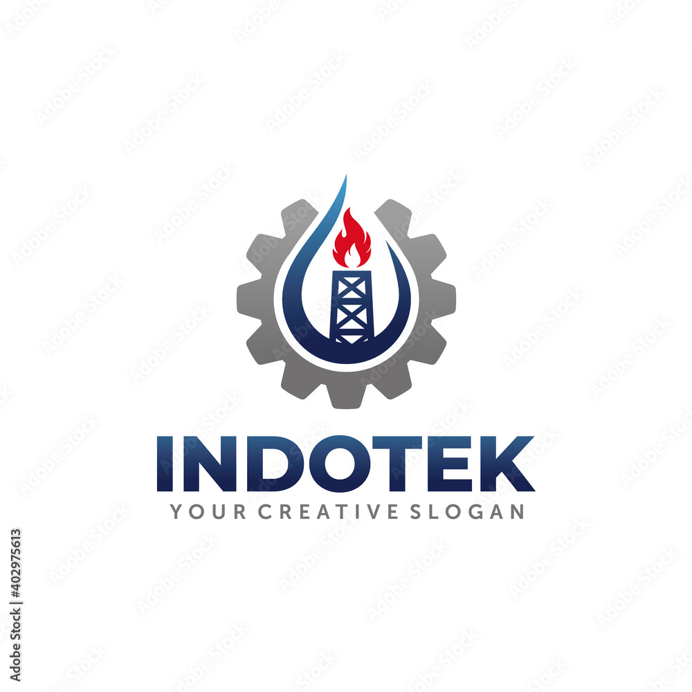 Fototapeta premium Gas and Oil Logo. Energy Logo Design Vector