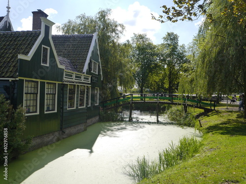 Photos of popular attractions in Zaandem, Netherlands, natural atmosphere. Beautiful windmill on 23 September 2017 photo