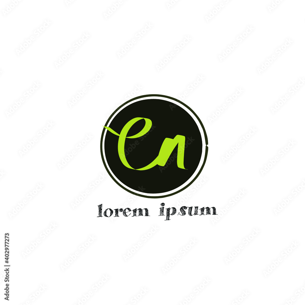EN e n Initial handwriting creative fashion elegant design logo Sign Symbol template vector icon EN e n Initial handwriting creative fashion elegant design logo Sign Symbol template vector icon