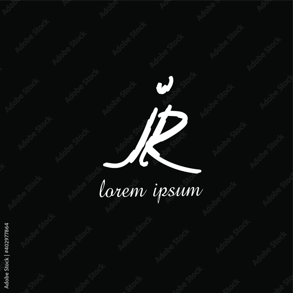 JR J R Initial handwriting creative fashion elegant design logo Sign Symbol template vector icon JR J R Initial handwriting creative fashion elegant design logo Sign Symbol template vector icon