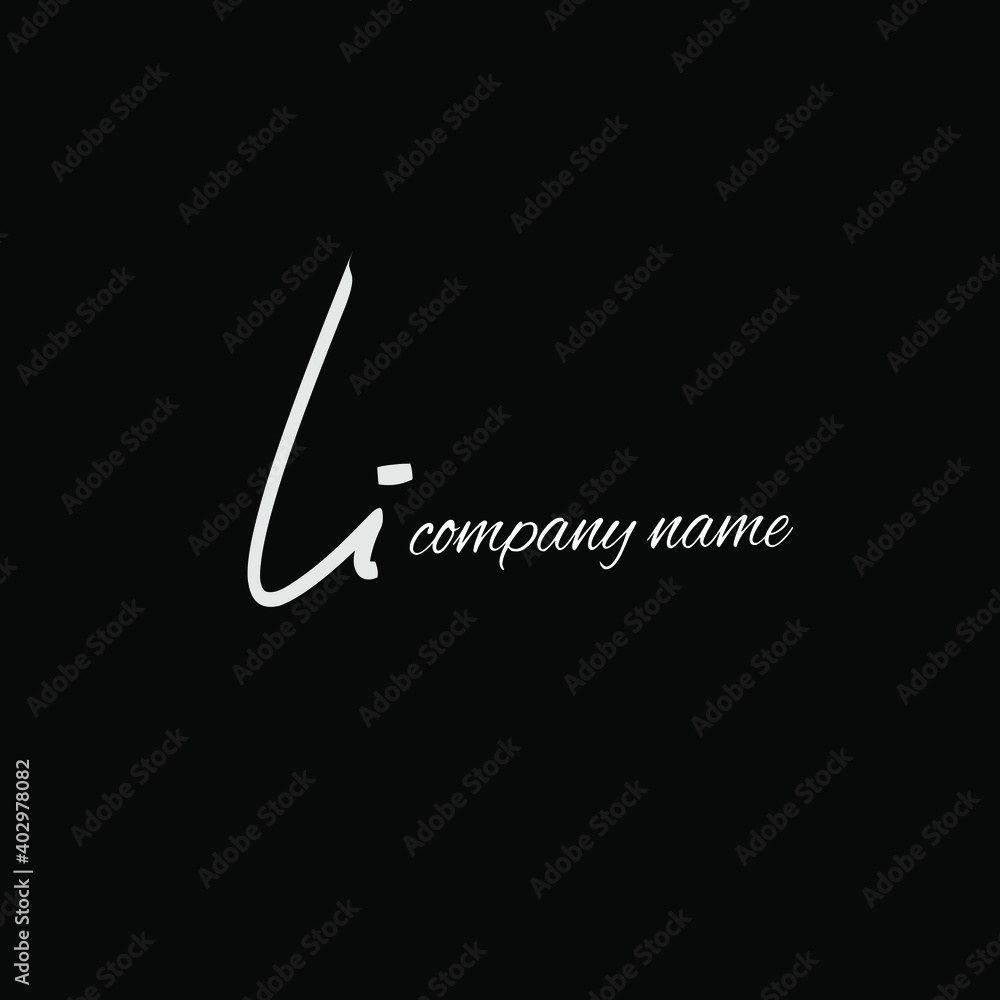 LI L I Initial handwriting creative fashion elegant design logo Sign Symbol template vector icon LI L I Initial handwriting creative fashion elegant design logo Sign Symbol template vector icon