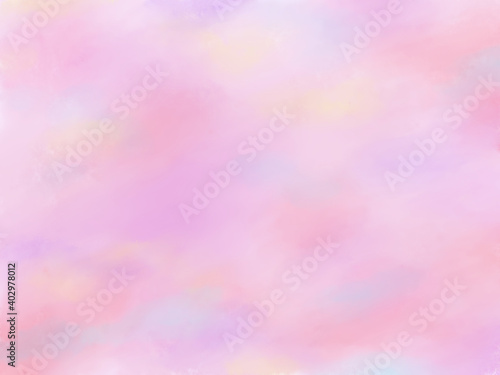 水彩風背景壁紙 ピンク系