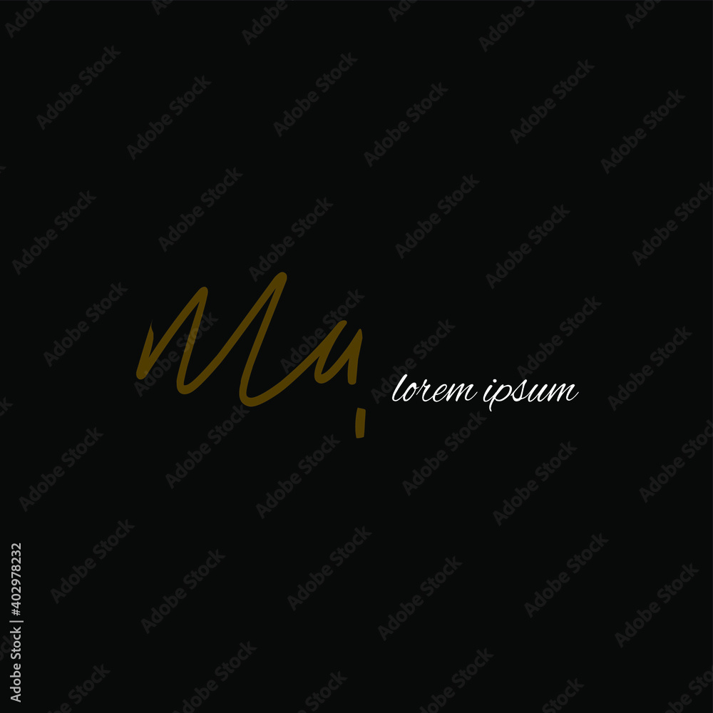 MA M A Initial handwriting creative fashion elegant design logo Sign Symbol template vector icon MA M A Initial handwriting creative fashion elegant design logo Sign Symbol template vector icon