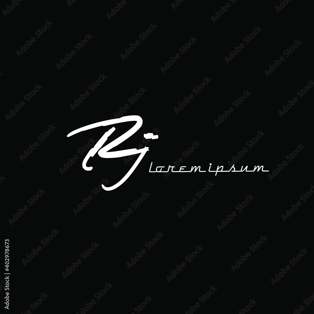 RJ R J Initial handwriting creative fashion elegant design logo Sign Symbol template vector icon RJ R J Initial handwriting creative fashion elegant design logo Sign Symbol template vector icon