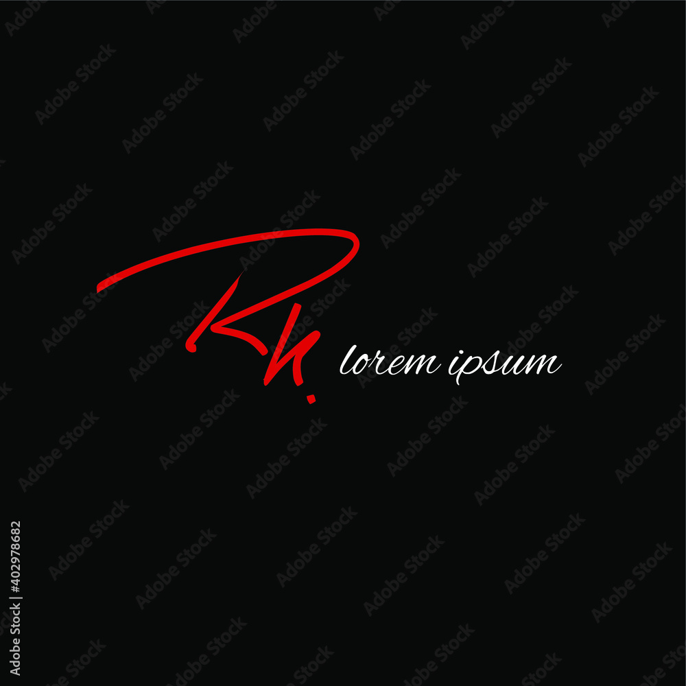RK R K Initial handwriting creative fashion elegant design logo Sign Symbol template vector icon RK R K Initial handwriting creative fashion elegant design logo Sign Symbol template vector icon