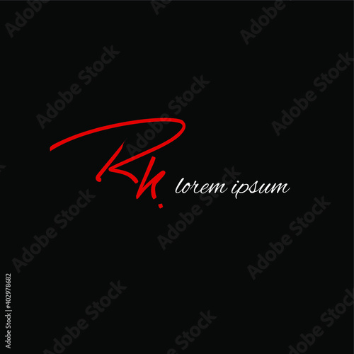 RK R K Initial handwriting creative fashion elegant design logo Sign Symbol template vector icon