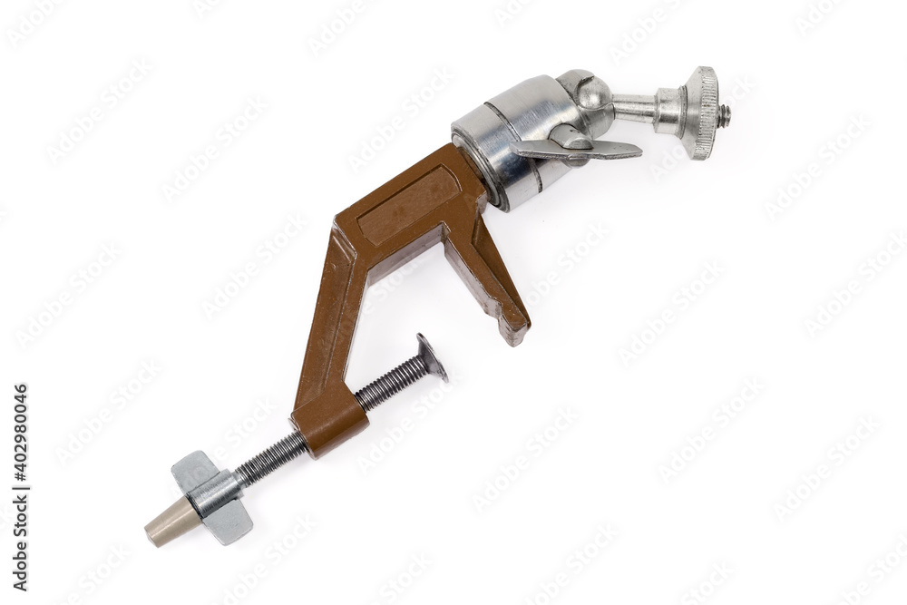 Used camera mount bracket with ball head and screw clamp Used camera mount bracket with ball head and screw clamp