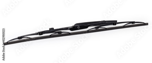 Old traditional windshield wiper blade on a white background photo