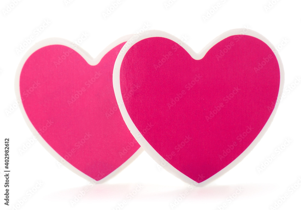 Couple cardboard hearts.