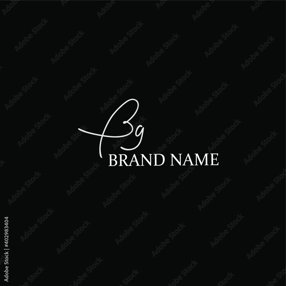 Bg hands handwritten logo for identity Bg hands handwritten logo for identity