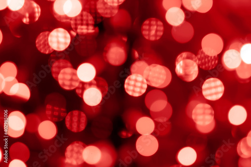 Blurred abstract red background for holidays.