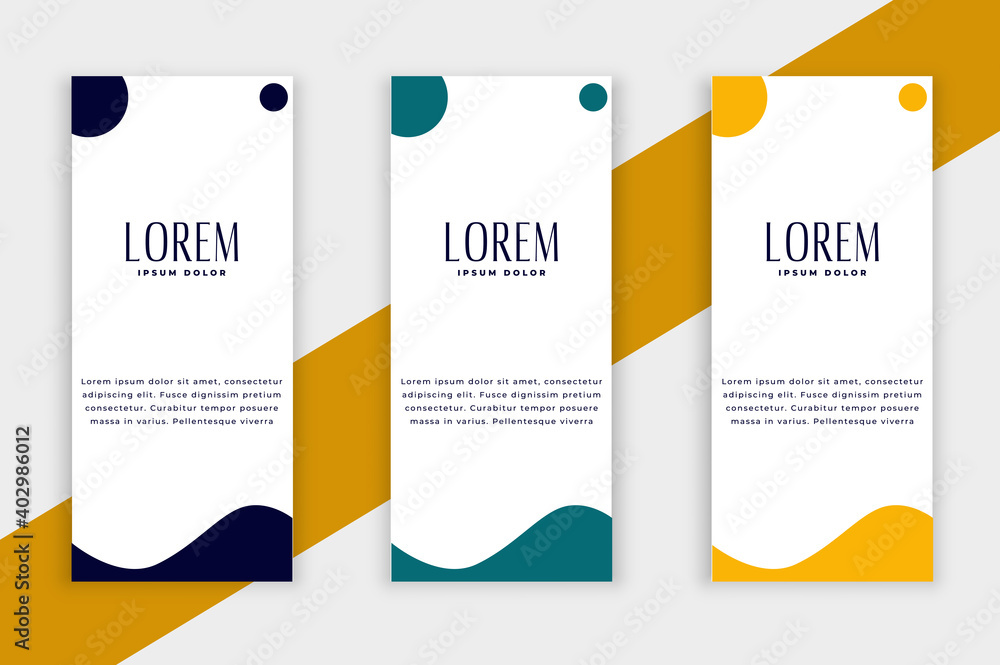 set of vertical abstract banners - obrazy, fototapety, plakaty 