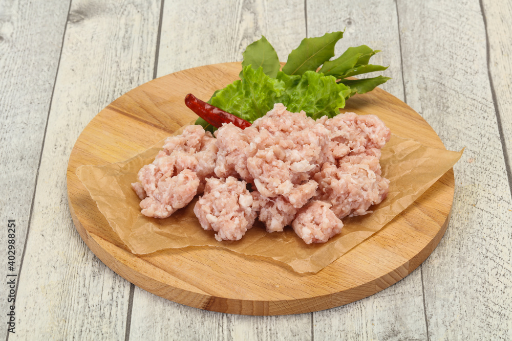 Homemade pork minced meat for cooking Homemade pork minced meat for cooking