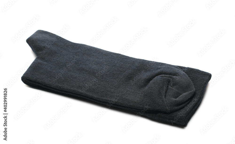 New black socks pair isolated on white background New black socks pair isolated on white background