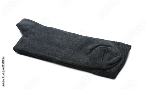 New black socks pair isolated on white background