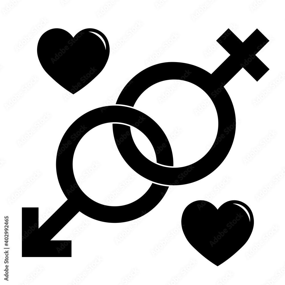 Simple illustration of Mars and Venus symbol Concept of gender symbols Simple illustration of Mars and Venus symbol Concept of gender symbols