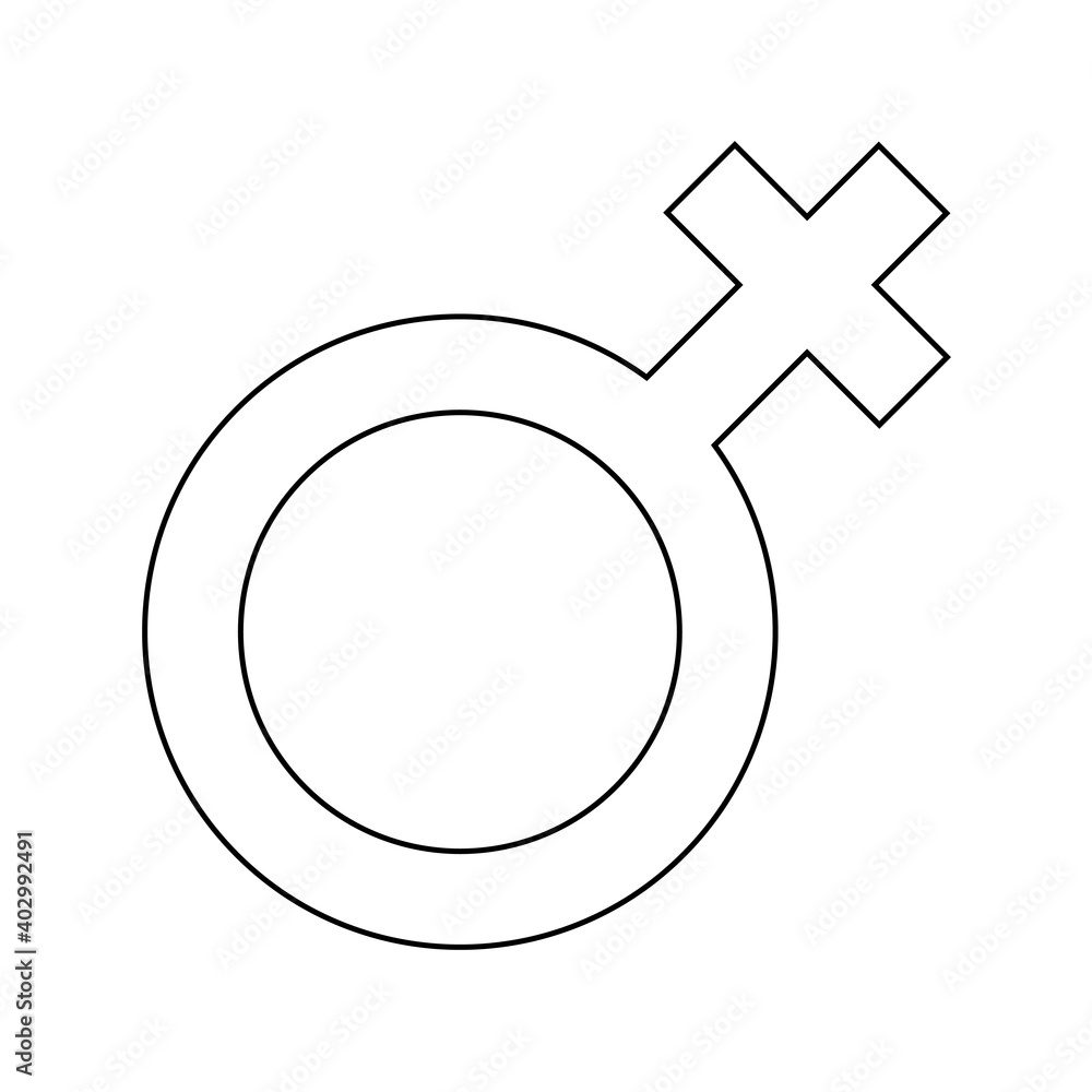 Simple illustration of Venus symbol Concept of gender symbols
