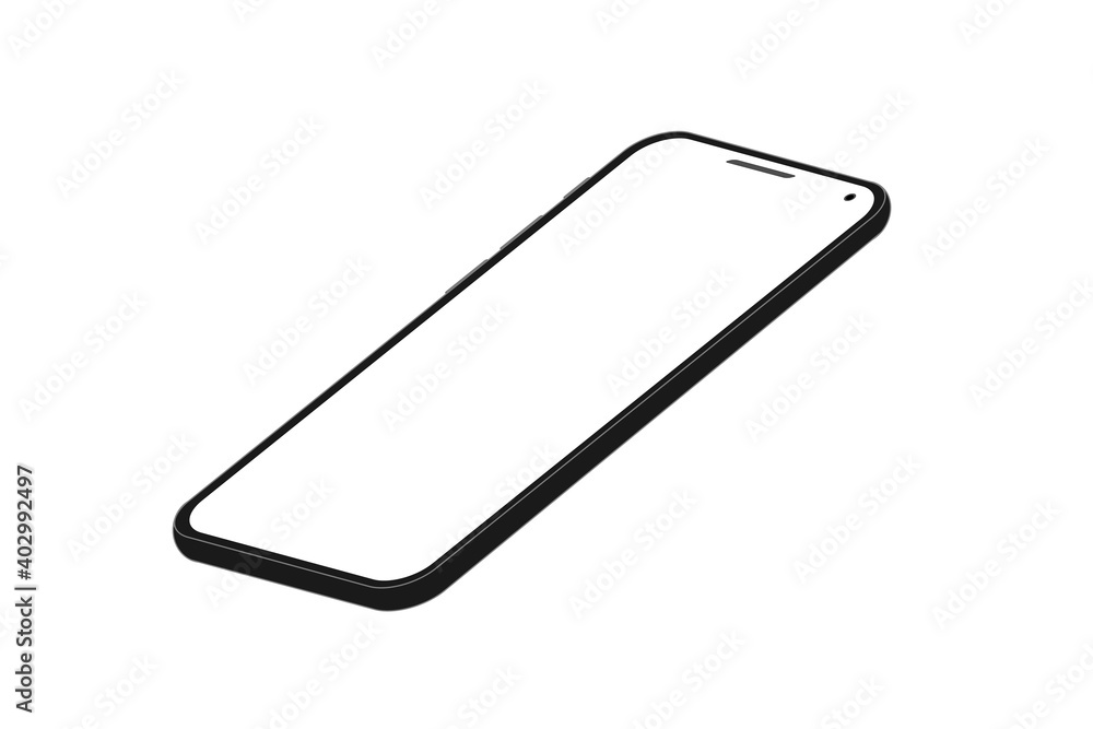 Vector illustration of smartphone mockup isolated in white background. Vector illustration of smartphone mockup isolated in white background.