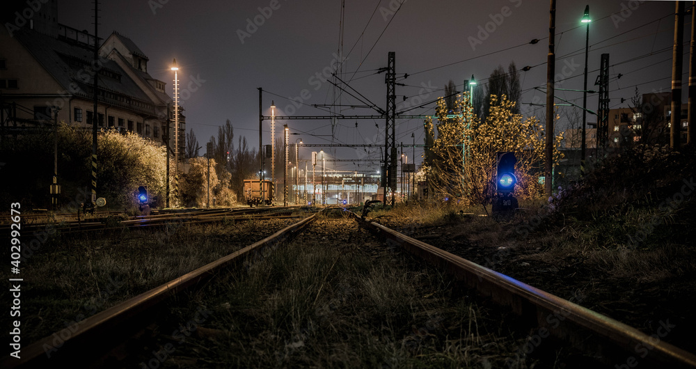 Railway in industrial zone Bratislava/Slovakia