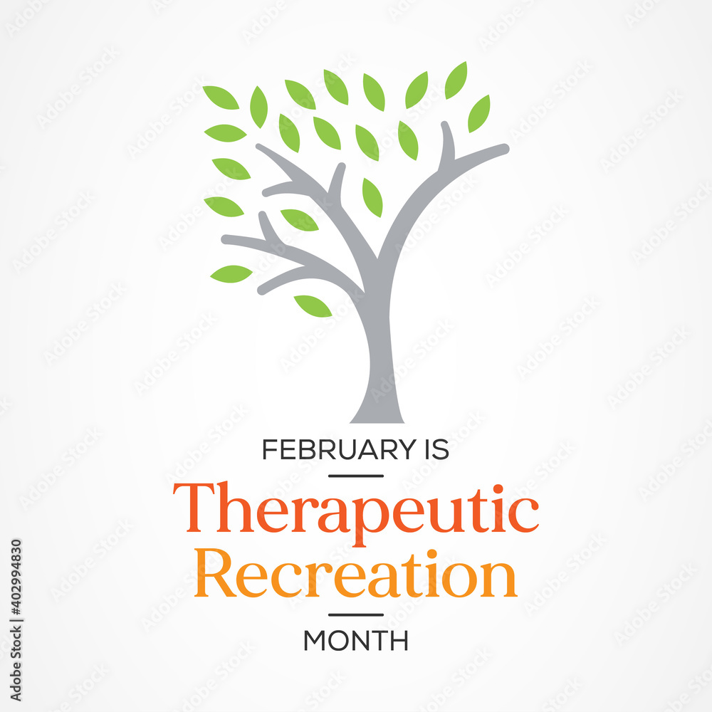 Obraz premium Vector illustration on the theme of Therapeutic Recreational (TR) month observed each year during February across united states.