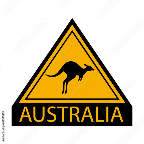 Autocollant ou étiquette en souvenir de votre voyage en Australie. 