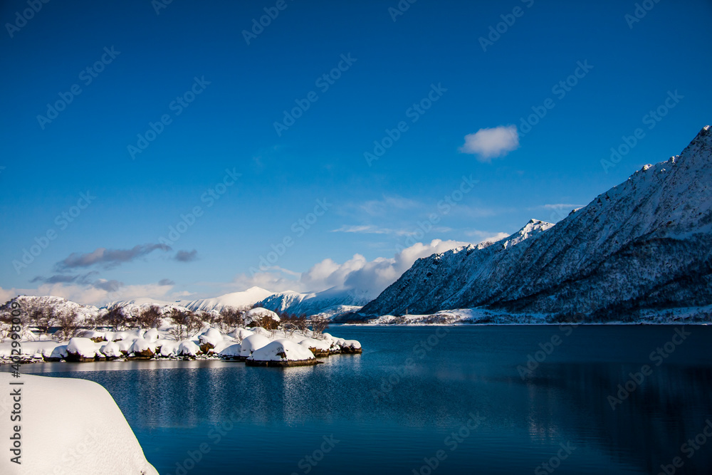 Winter in Lofoten Islands, Northern Norway