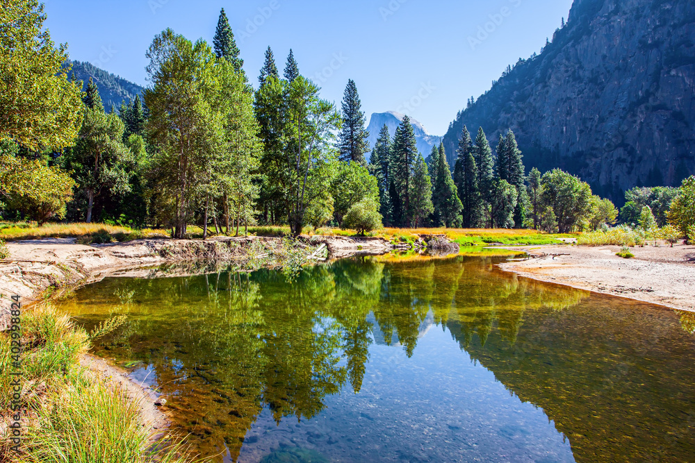 The little lake in the Yosemite Valley