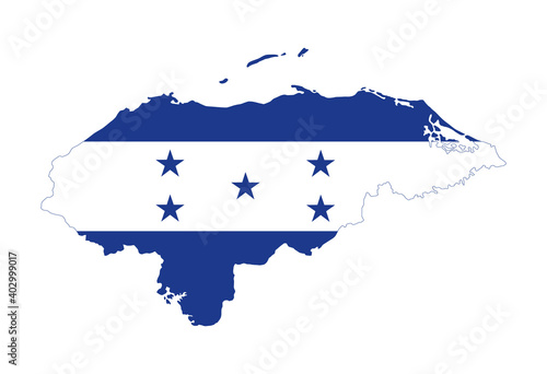 vector map flag of Honduras isolated on white background photo