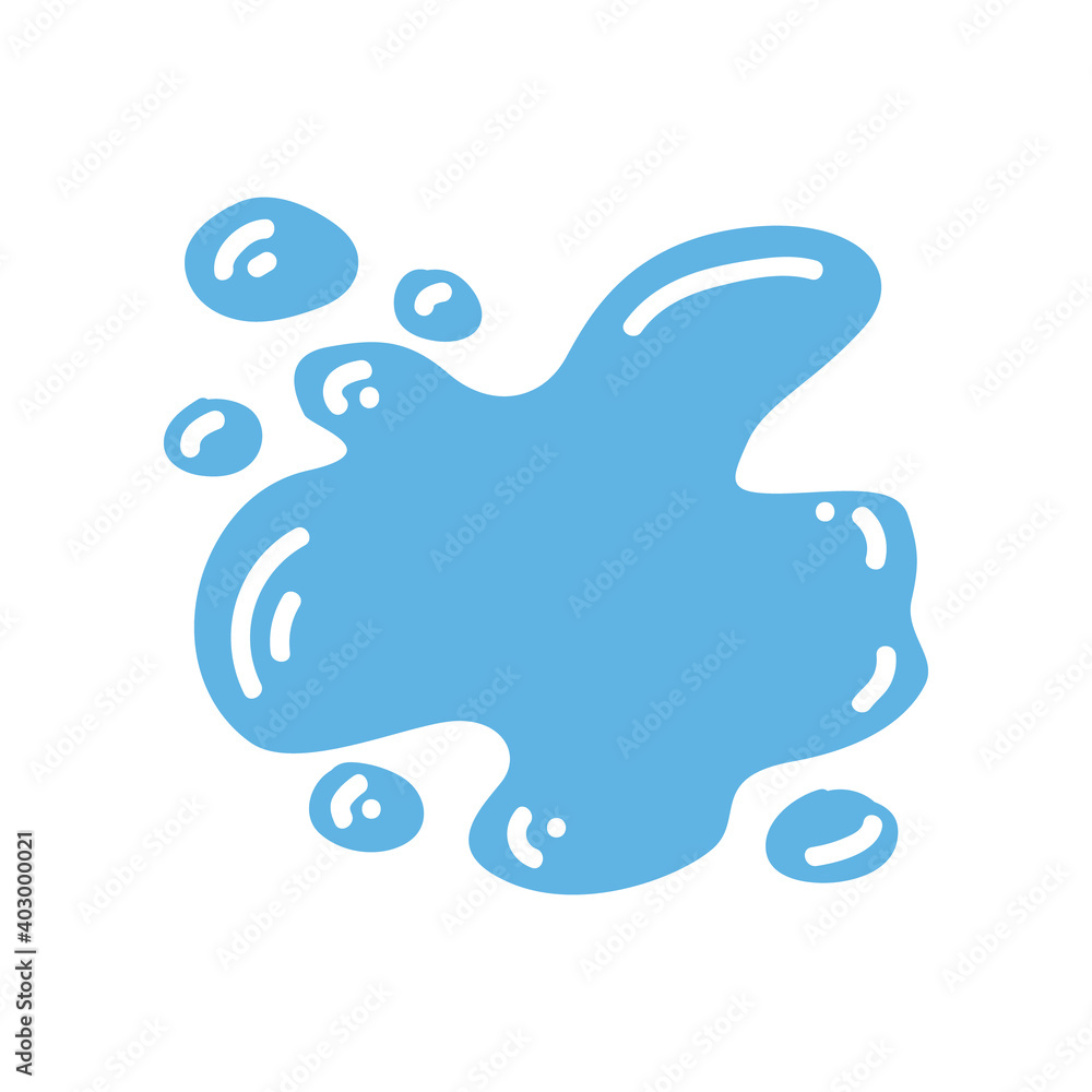Vector illustration paint, splash ink, stain. Element isolated on white background. Use in children s educational books. Color training. Blue color. Vector illustration paint, splash ink, stain. Element isolated on white background. Use in children s educational books. Color training. Blue color.