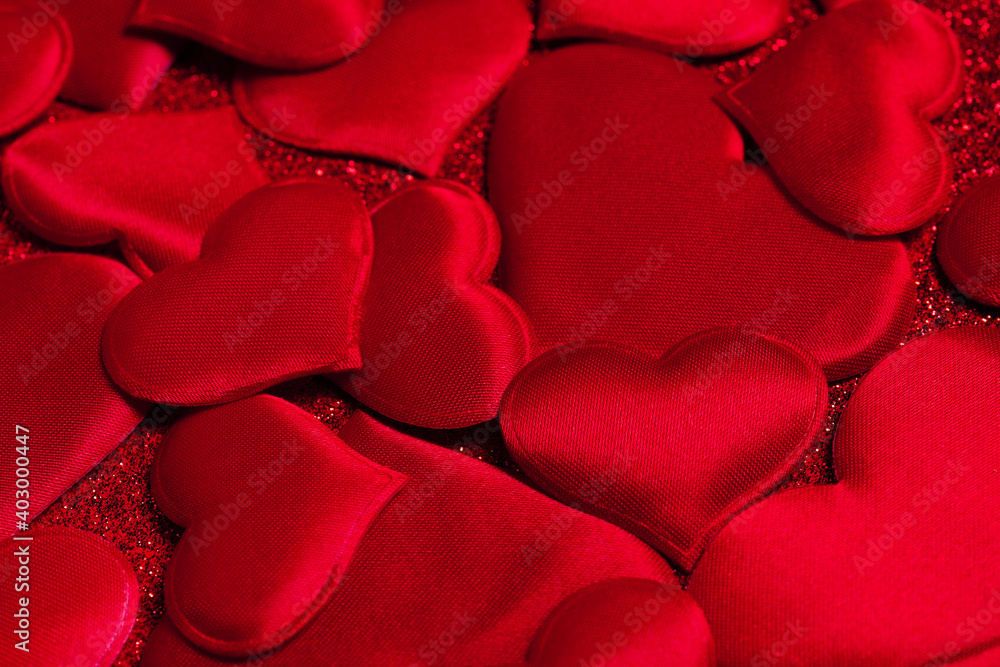 Festive background of red hearts, greeting card for Valentines day Festive background of red hearts, greeting card for Valentines day