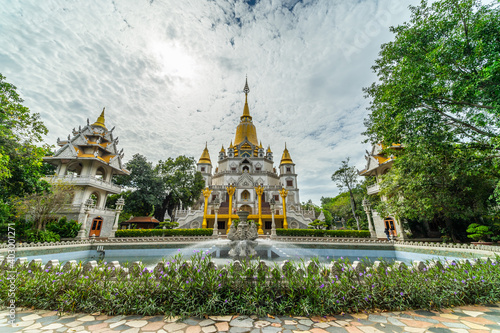 view of Buu Long Pagoda in Ho Chi Minh City. A beautiful buddhist temple hidden away in Ho Chi Minh City at Vietnam