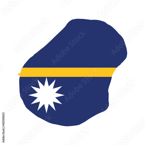 Free Download vector map flag of Nauru isolated on white background - GFXLoad