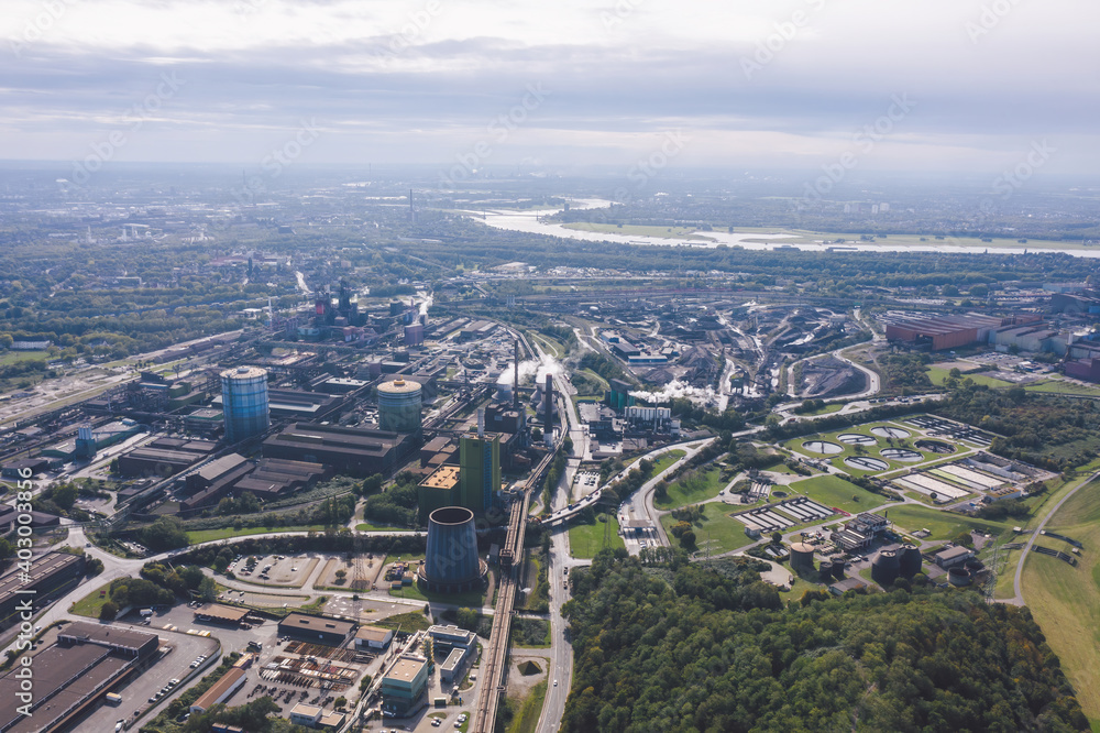 Industrial areas in Duisburg, Germany