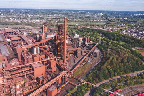 Obraz na płótnie Industrial areas in Ruhr region, Germany w salonie