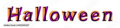 Vector Halloween in mass fonts style