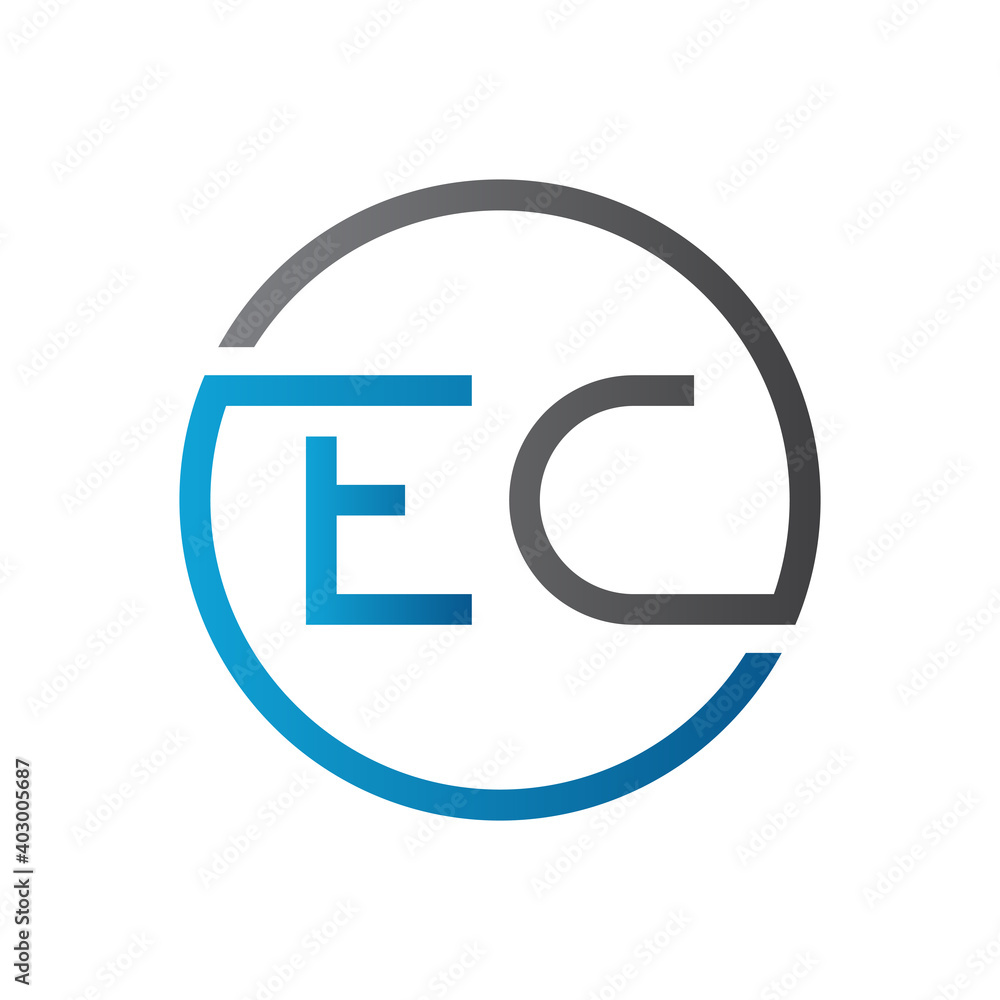 Initial EC Letter Logo Creative Typography Vector Template. Creative Circle Letter EC Logo Design Initial EC Letter Logo Creative Typography Vector Template. Creative Circle Letter EC Logo Design