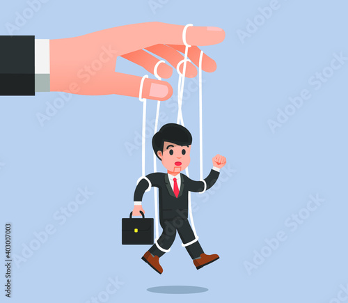 a worker is controlled like a puppet