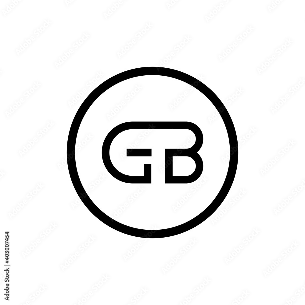 Initial Circle GB Letter Logo Creative Typography Vector Template. Creative Letter GB logo Design Initial Circle GB Letter Logo Creative Typography Vector Template. Creative Letter GB logo Design