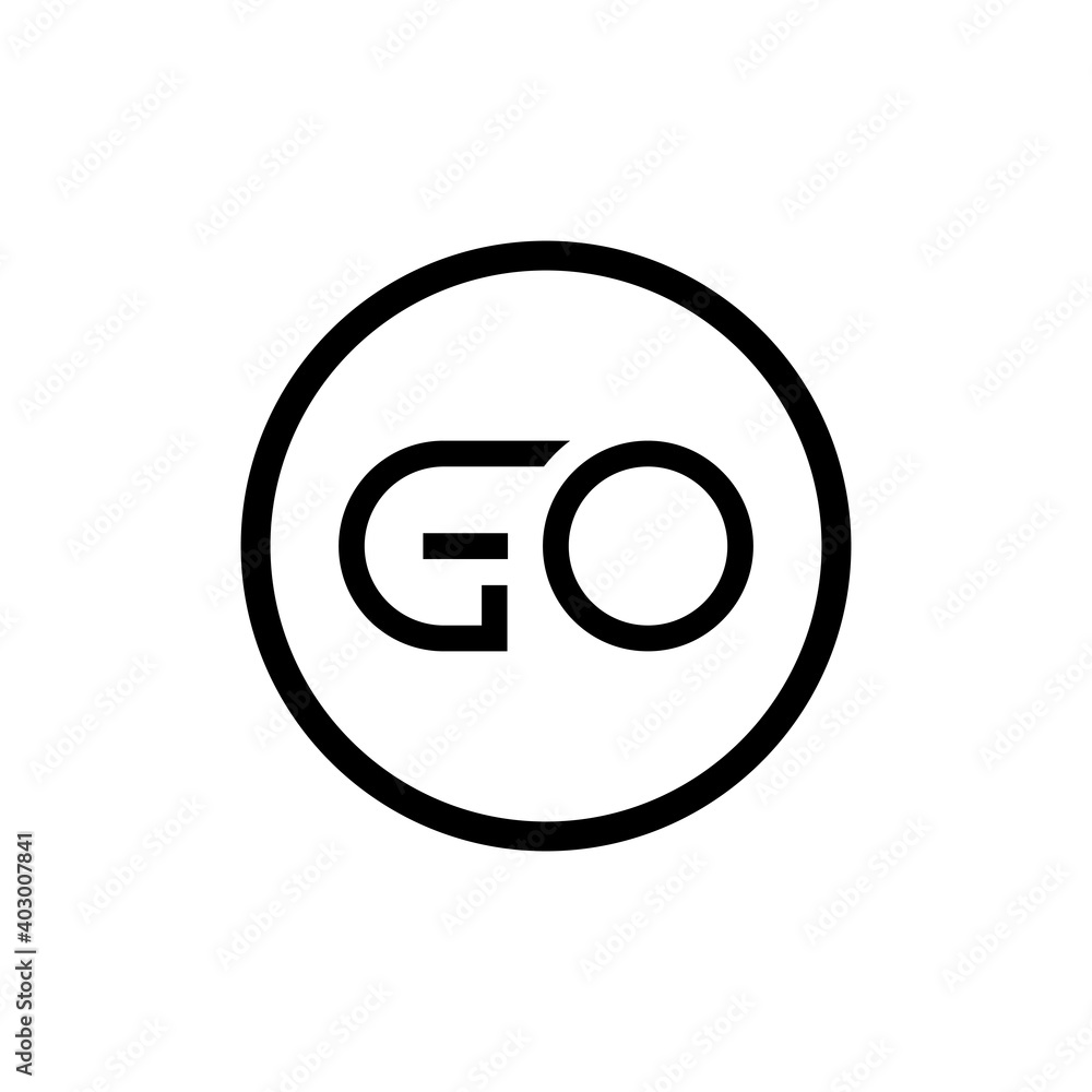 Initial Circle GO Letter Logo Creative Typography Vector Template. Creative Letter GO logo Design Initial Circle GO Letter Logo Creative Typography Vector Template. Creative Letter GO logo Design