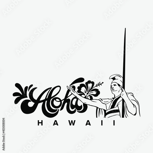 Aloha Word with King Kamehameha Hawaii
