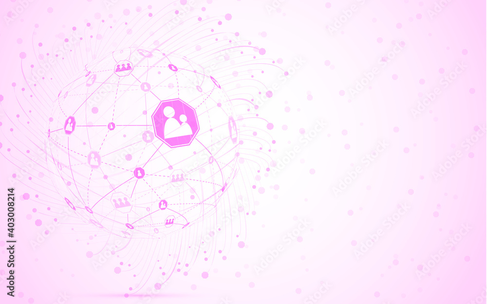Global network concept. Technology connection background. World globe blockchain technology background connect dots and lines. Abstract concept. Digital network technology, vector background Global network concept. Technology connection background. World globe blockchain technology background connect dots and lines. Abstract concept. Digital network technology, vector background