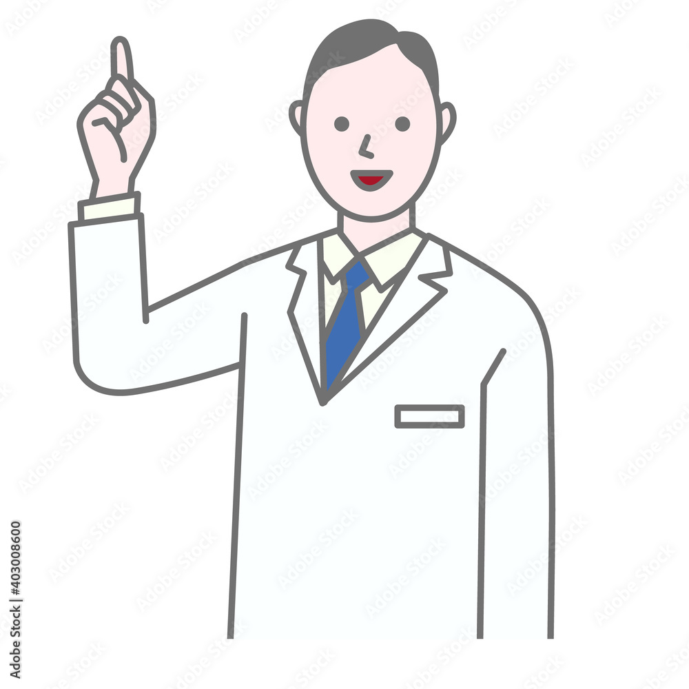 Illustration material of doctor giving explanation Illustration material of doctor giving explanation