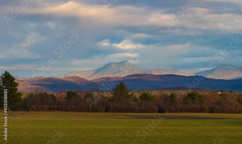Camels Hump mountain in the evening 