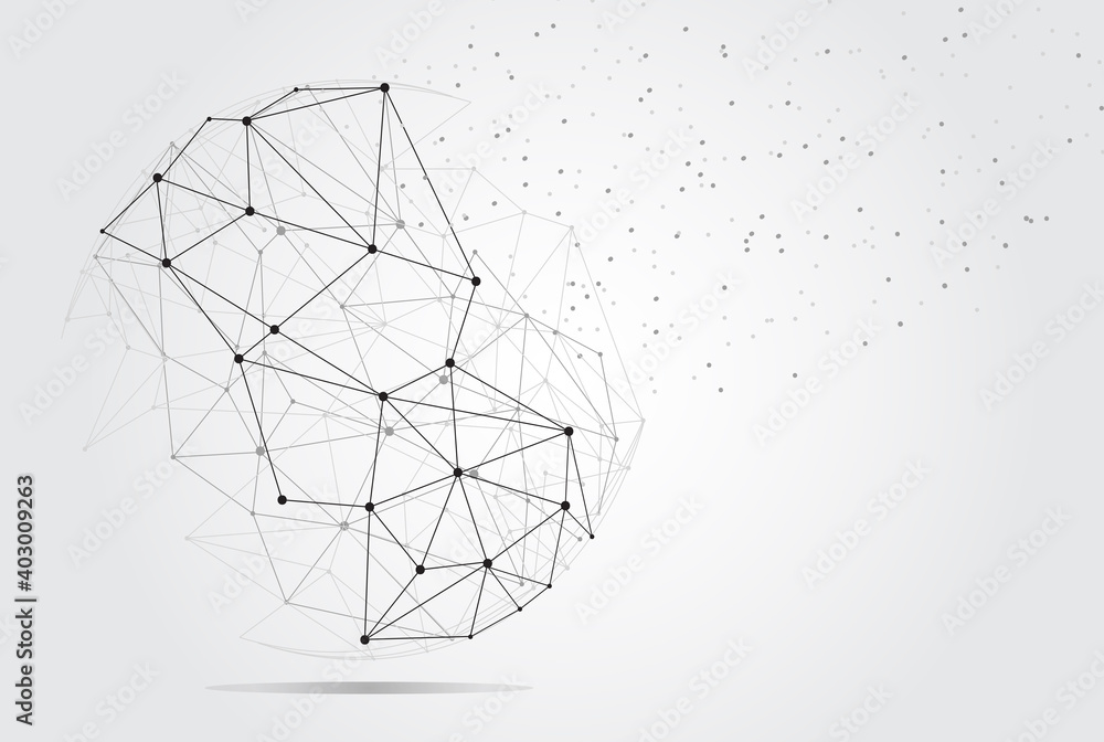 Global network concept. Technology connection background. World globe blockchain technology background connect dots and lines. Abstract concept. Digital network technology, vector background Global network concept. Technology connection background. World globe blockchain technology background connect dots and lines. Abstract concept. Digital network technology, vector background