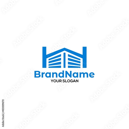 H Storage Logo Design Vector
