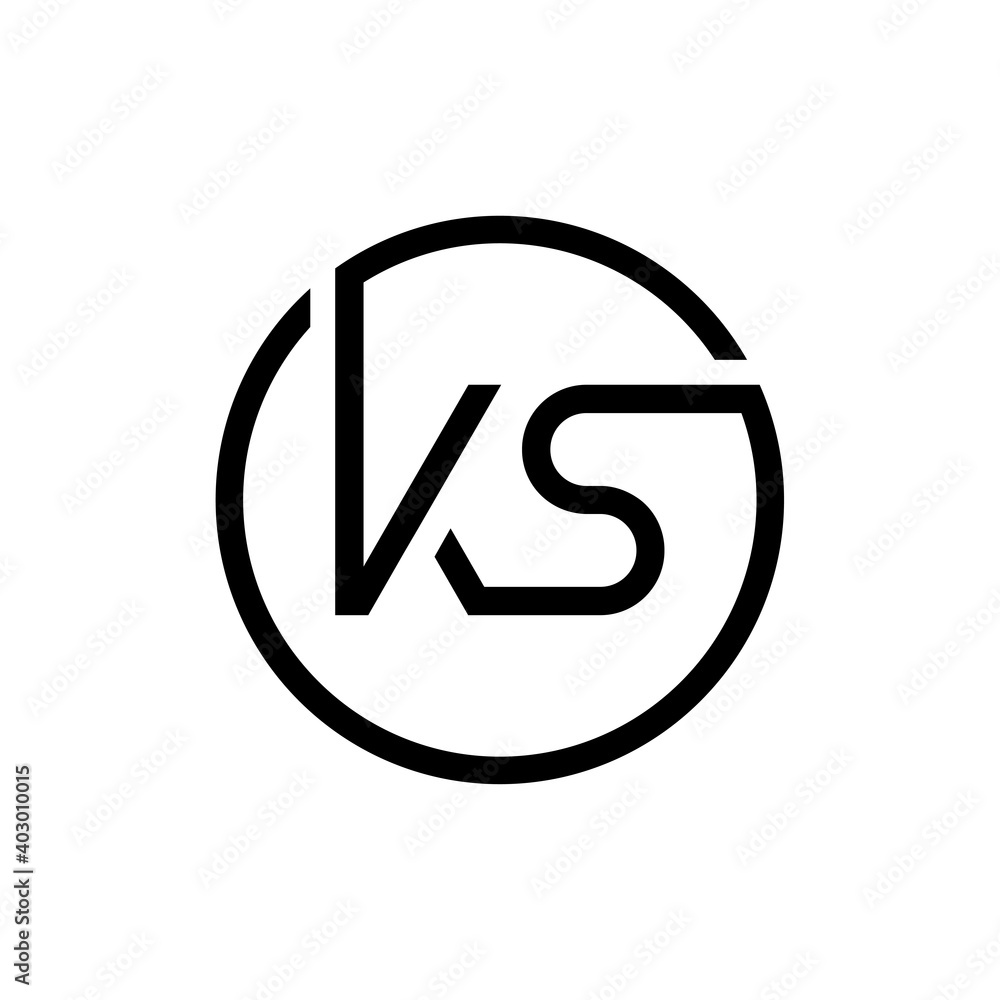 Linked Letter KS Logo Design vector Template. Creative Circle KS Minimal, Flat Logo Design Vector Illustration Linked Letter KS Logo Design vector Template. Creative Circle KS Minimal, Flat Logo Design Vector Illustration