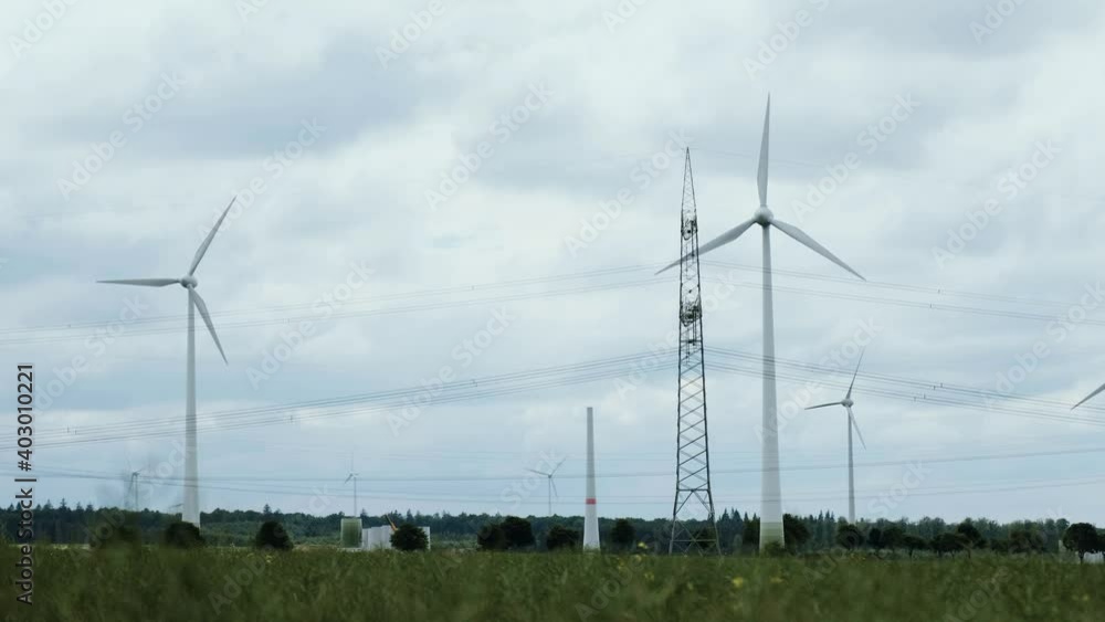 Wind Turbines in Green Rural Area Wind Turbines in Green Rural Area