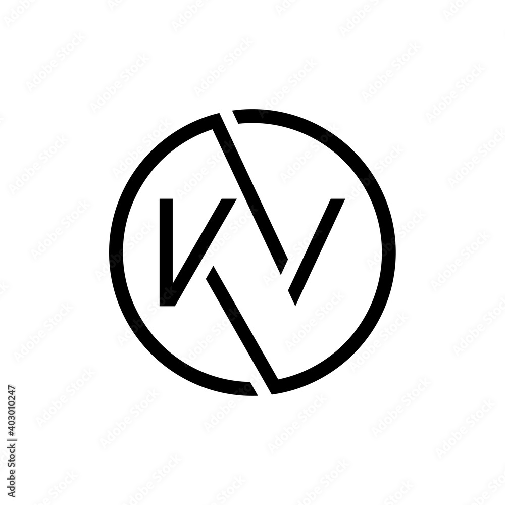 Linked Letter KV Logo Design vector Template. Creative Circle KV Minimal, Flat Logo Design Vector Illustration Linked Letter KV Logo Design vector Template. Creative Circle KV Minimal, Flat Logo Design Vector Illustration