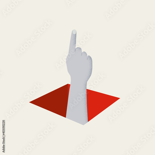 Business growth and success strategy vector concept. Symbol of new hope, upward direction, recovery from bottom.