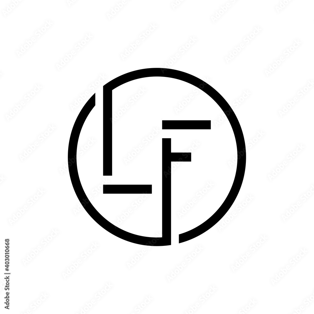 Initial Circle LF letter Logo Design vector Template. Abstract Letter LF logo Design Initial Circle LF letter Logo Design vector Template. Abstract Letter LF logo Design